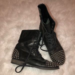 Steve Madden “Tarnney” studded combat boots